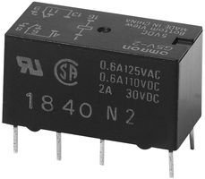 רכיב אלקטרוני ממסר Omron, אות, DPDT, 30V DC, 2A - G5V-2-DC5