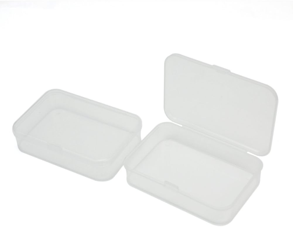 Amazon.com: ReFaXi 2個セット プラスチック透明クリア収納ボックス 蓋付き コレクションコンテナケース
