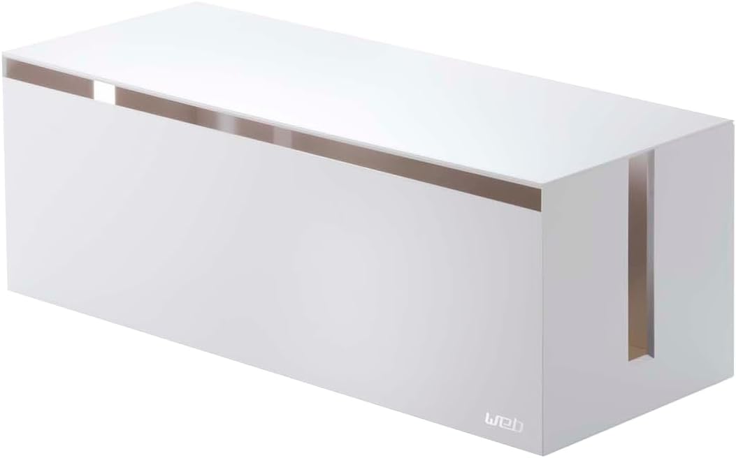 Amazon.com: YAMAZAKI Home Cable Management Box – Cord Organizer Box with Lid, Minimalist Cable Storage for Office, Abs Plastic - Abs Plastic : Electronics