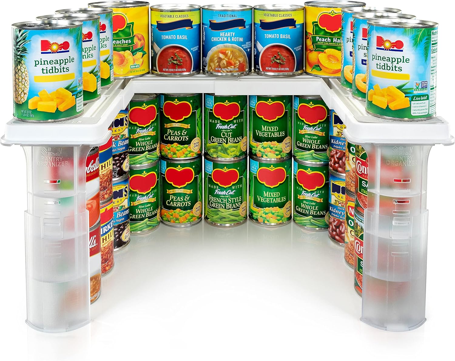 Amazon.com - Savvy Shelf Adjustable Pantry & Can Storage Organizer - Kitchen Cabinet - Pantry Organization & Storage Can Organizer for Cupboard