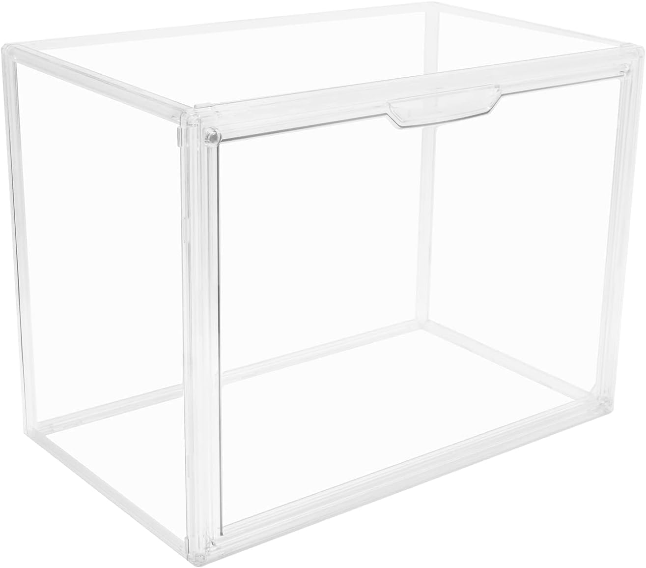 Amazon.com: GUDEMAY クリアスタッカブルプラスチック収納ビン 蓋付き 防塵アクリルディスプレイケース コレクション、大型フィギュア展示、靴収納ボックス、クローゼットオーガナイザー 書籍 化粧品 財布用 (L、個数1) : ホーム＆キッチン