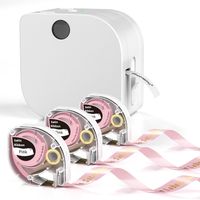 Amazon.com : Label Maker - Label Maker Machine with Tape, Portable Bluetooth Label Printer with Multiple Template for Smartphone, Mini Thermal Label Printer with Satin Ribbon Label Maker Tape for Organization : Office Products