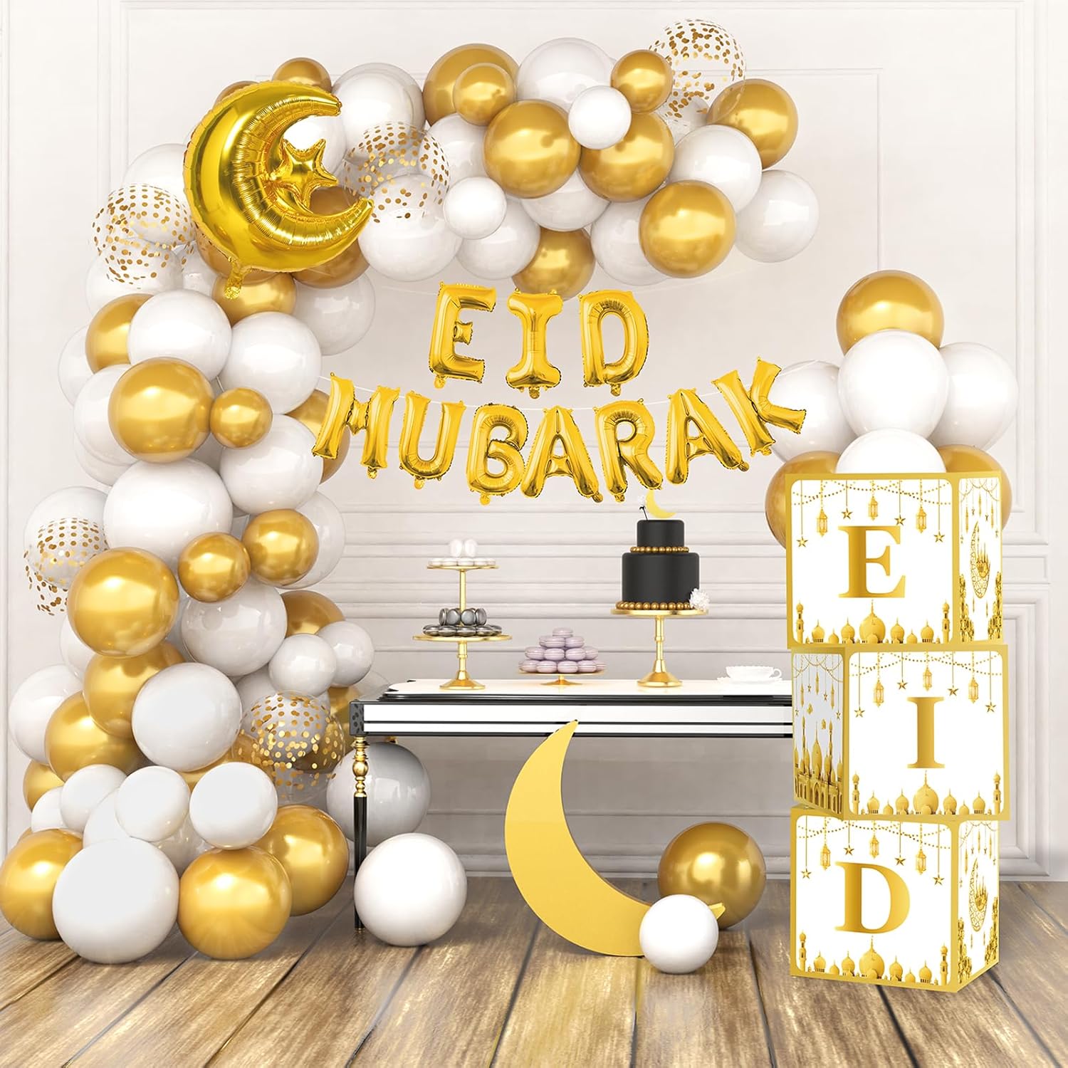 Amazon.com: Eid Mubarak Decorations Ramadan Decorations for Home, 2025 Black Gold Balloon Arch with Eid Mubarak Moon Star Balloons, Eid Mubarak Boxes for Islam Ramadan Party Decor : Home & Kitchen