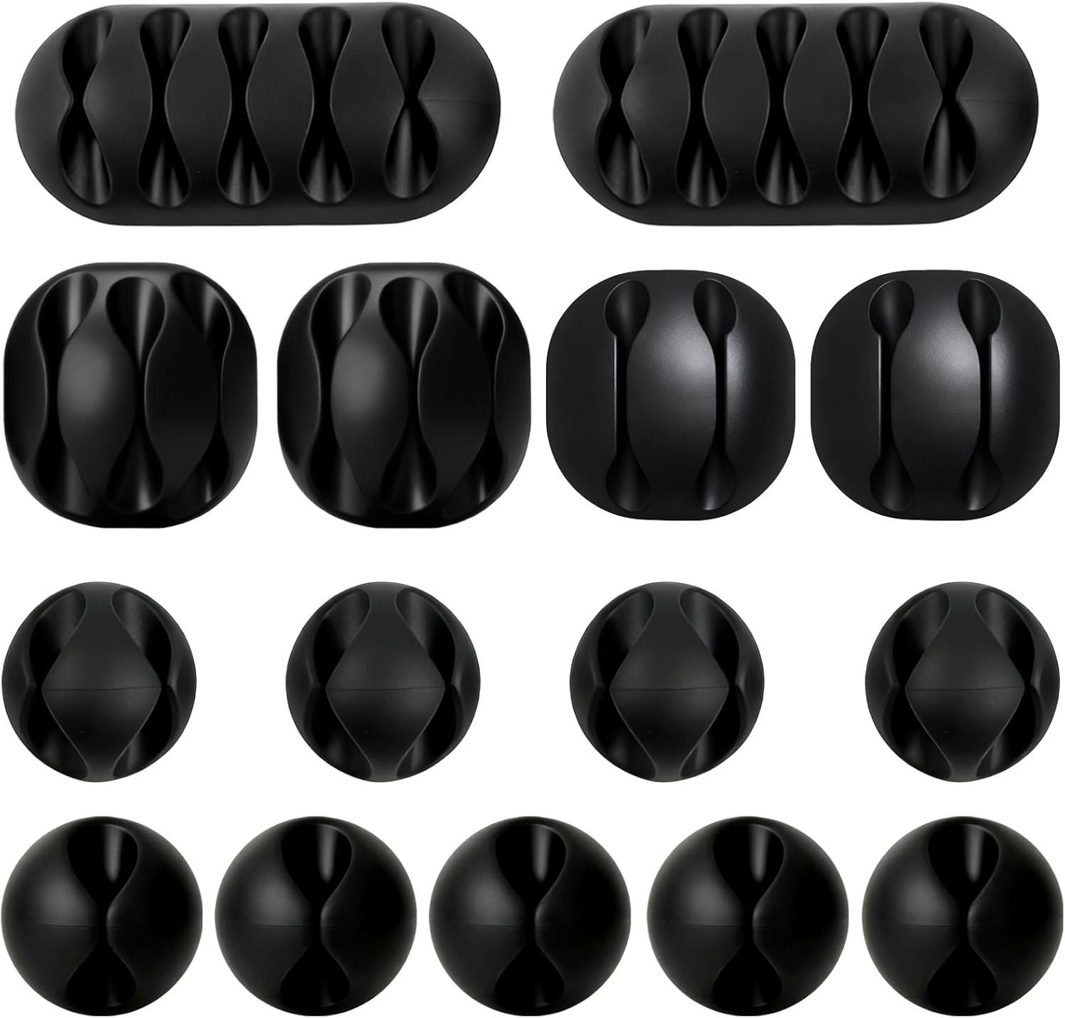 Amazon.com: Black Adhesive Cord Organizers – Cable Clips for Desk, Wall, and Car with Strong Sticky Backing for USB, Charger & Computer Wires (16-Pack) : Tools & Home Improvement