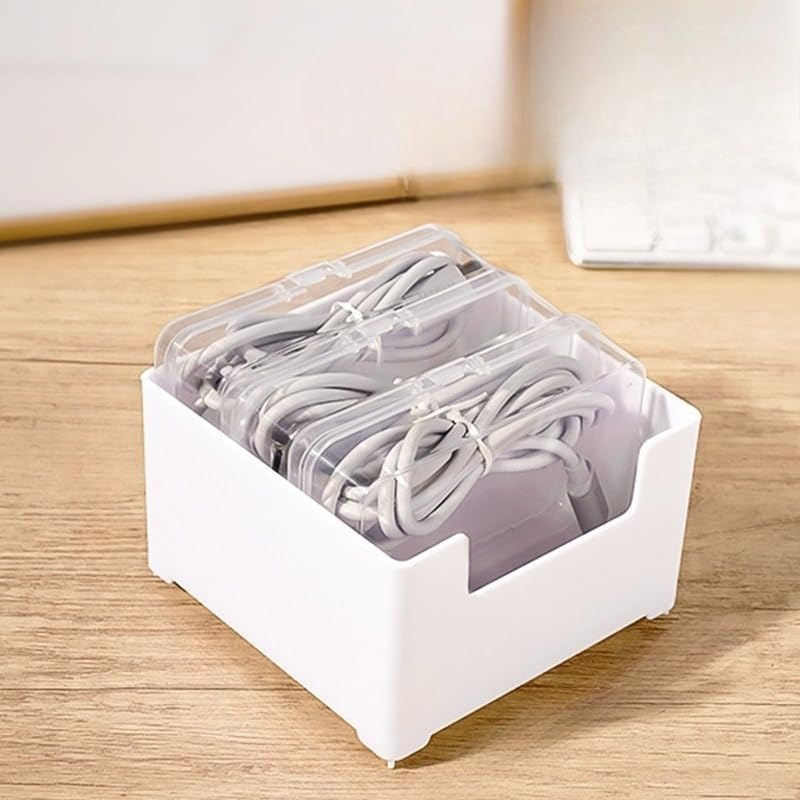 Amazon.com: Cable Management Box with Switch, Cord Organizer Storage Box with Wire Ties, Desk Cable Organizer for Office Home Use : Home & Kitchen