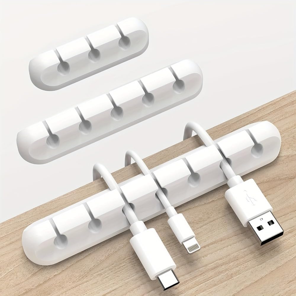 Amazon.com: 3pcs Cord Organizer Cable Management Multi-Slot Cable Clips for USB Cables 7/5/3 Slot Holder for Desk Car Home Office Neat Cable Routing, White : Electronics