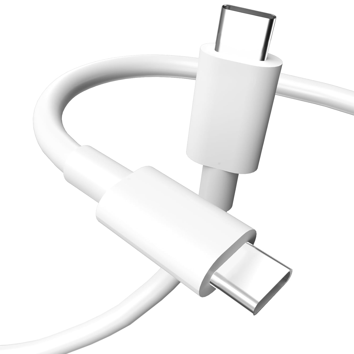 Amazon.com: USB-C to USB-C Fast Charging Cable 60W PD (6FT, 2-Pack) - White Type-C Charger Cord Engineered for High-Speed Power Delivery and Long-Lasting Daily Performance : Electronics