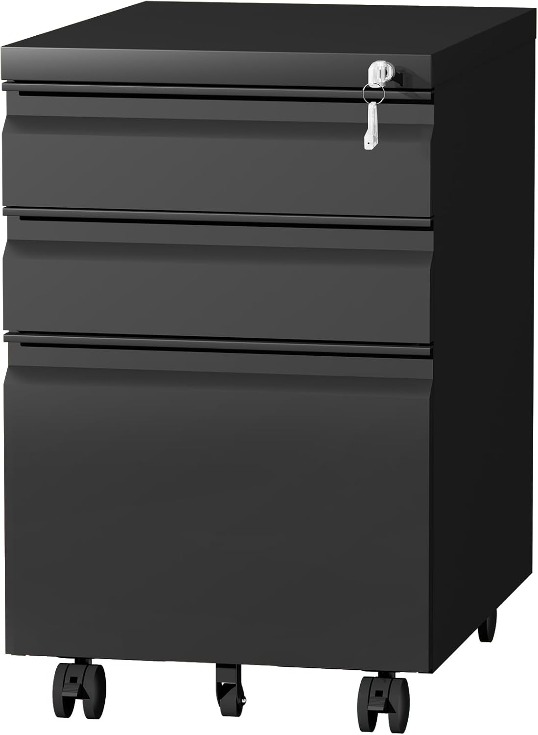 Amazon.com: GEDELITE 3-ящичный файловый шкаф на колесах, 25,6" высотой, черный шкаф с замком, металлический файловый шкаф под стол для домашнего офиса, для писем/легальных/A4 (Полностью собран) : Офисные товары